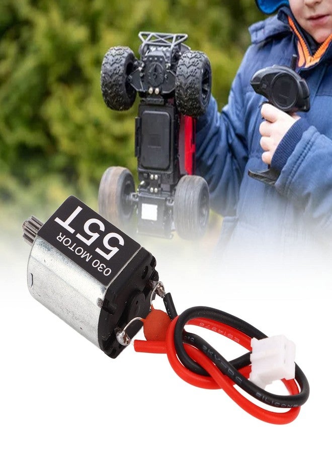 Topyond Metal Low Noise Lightweight RC Car Motor - 030 55T Brushed Motor with 11T Gear for AXIAL SCX24 1/24 0.8x0.6x0.5in - Image 3